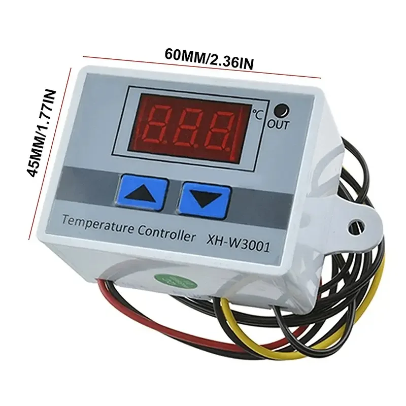 Termostat LCD temperatura XH-W3001 12V -50°C - +110°C - imagine 2