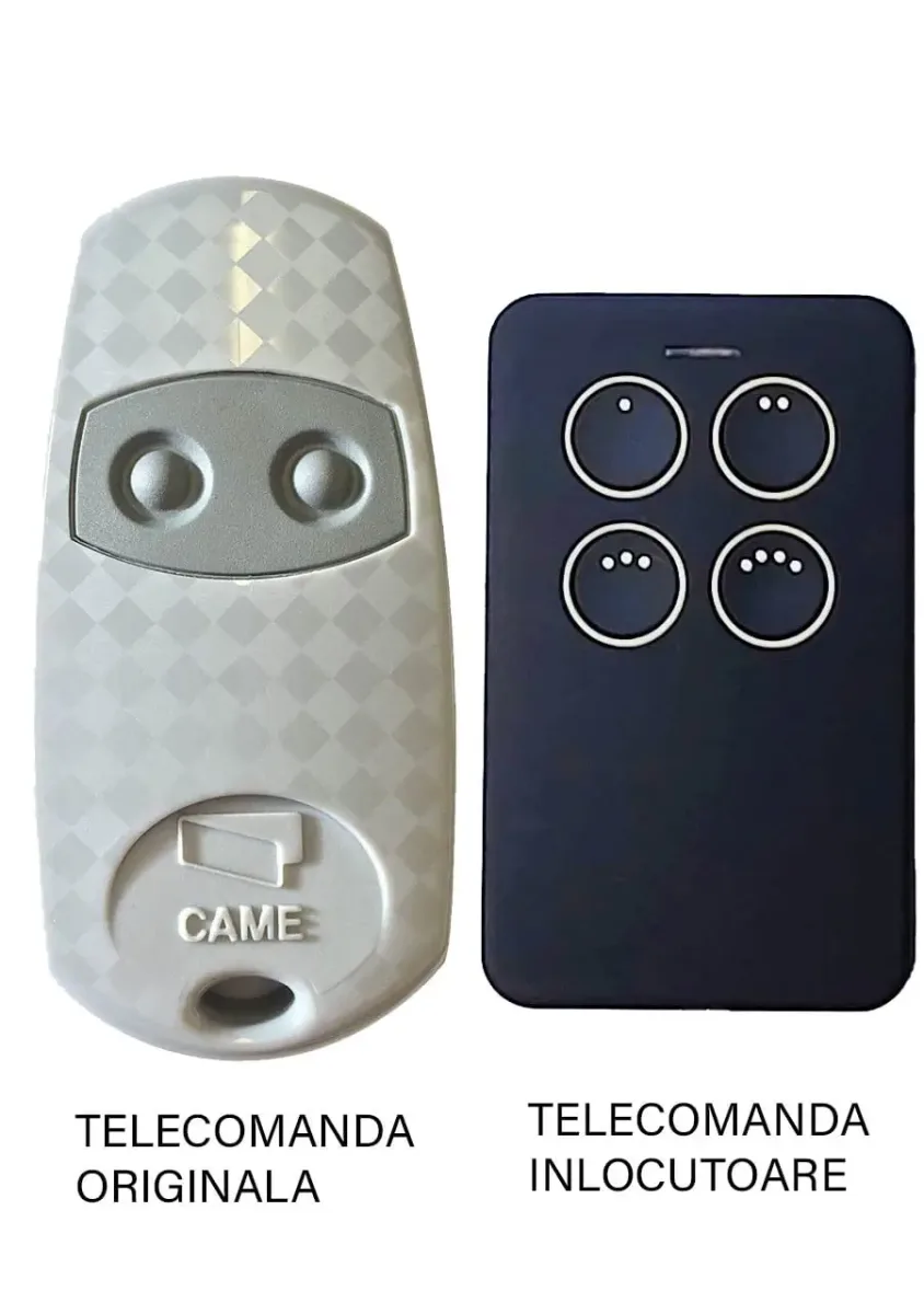 Telecomanda inlocuitoare poarta garaj 2 butoane cod fix frecventa 862.35MHz Came Top 862EE compatibila cu originalul (807)