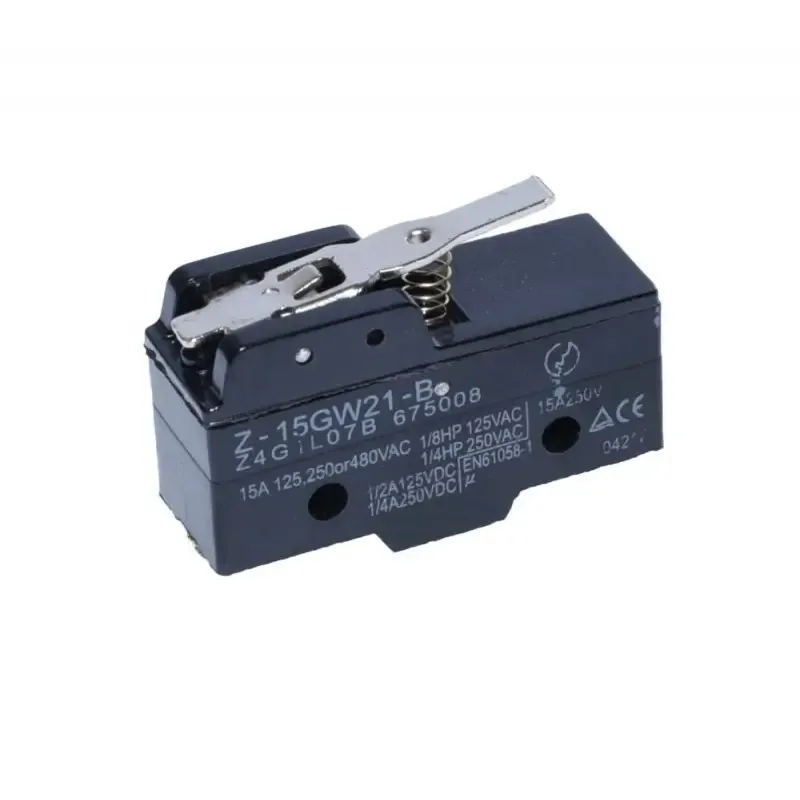 MICRO SWITCH cu tija scurta 40mm Cursa de actiune 8mm 49x18x29/35mm Z-15GW21-B 15A 125 /250 /480VAC
