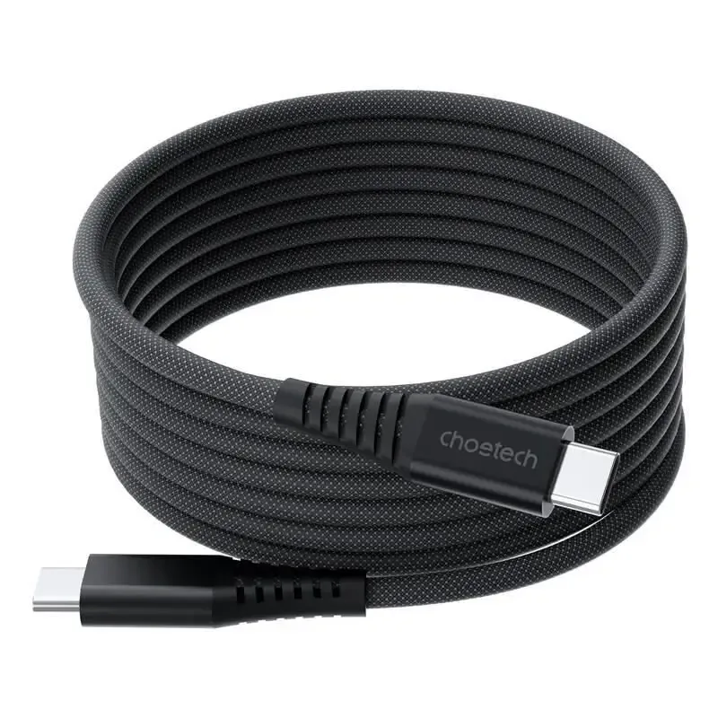Cablu magnetic date / incarcare USB-C - USB-C Choetech XCC-1051-BK 1.8m PD3.1 240W negru