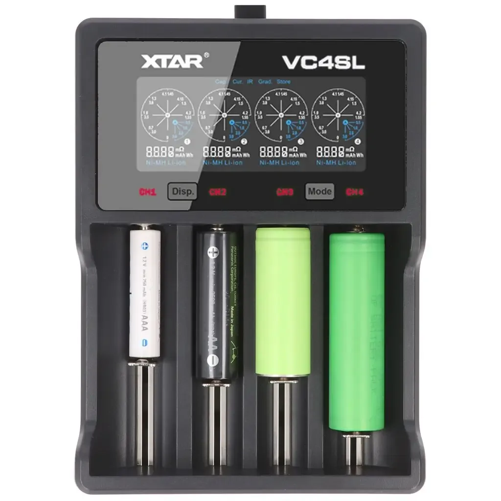 Incarcator universal LI-ION NI-MH NI-CD 1-4buc QC3.0 ecran LCD USB XTAR VC4SL - imagine 2