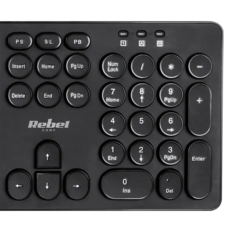 Tastatura Wireless 2.4GHz 96-taste WK100 REBEL KOM1028 445x125x20mm - imagine 4