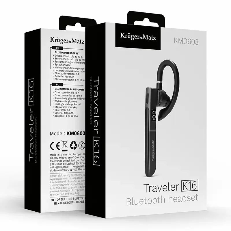 Casca bluetooth 5.2 18 ore K16 Kruger&Matz KM0603 - imagine 7