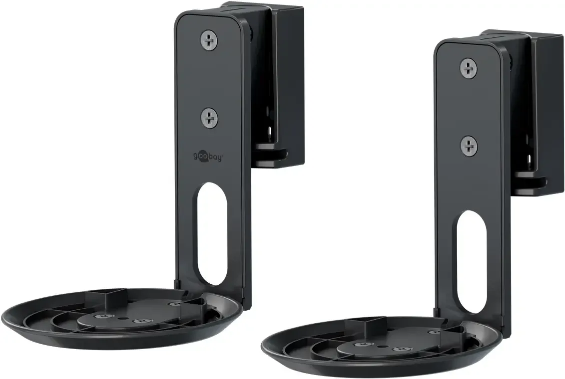 Set suporti de perete pentru difuzor negru Modern Era 1 Flex compatibil Sonos Era 100 71025 Goobay