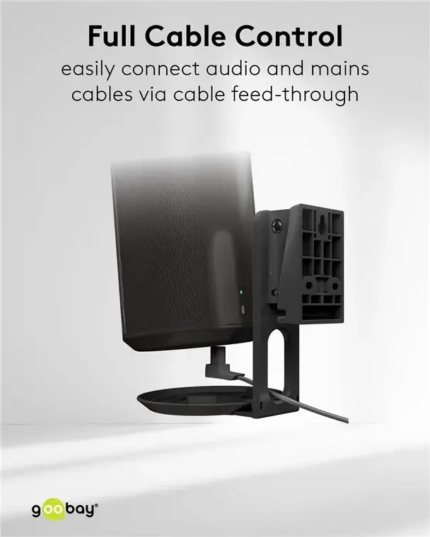 Set suporti de perete pentru difuzor negru Modern Era 1 Flex compatibil Sonos Era 100 71025 Goobay - imagine 5
