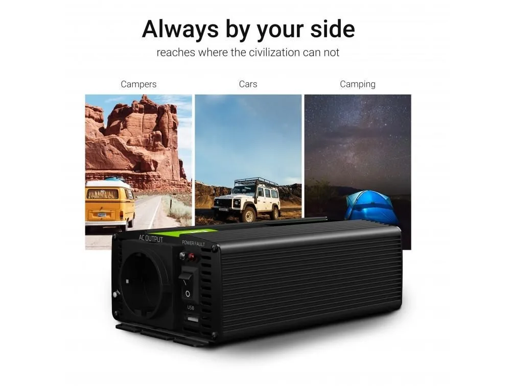 Invertor de tensiune 12V-230V 150W protectie la supratensiune INV06 Green Cell - imagine 3