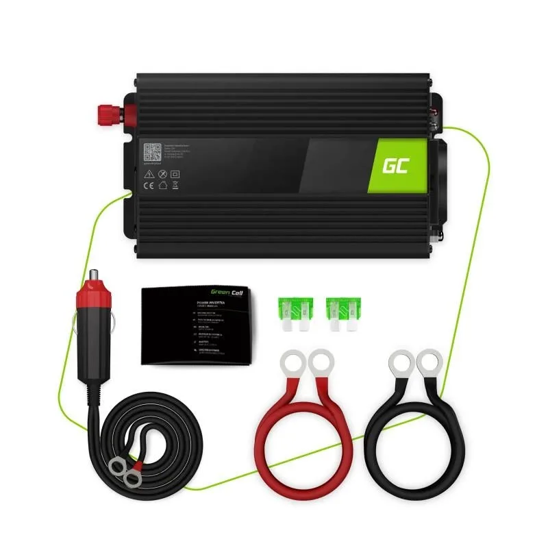 Invertor de tensiune 12V la 230V 300W Greencell INV01DE - imagine 2