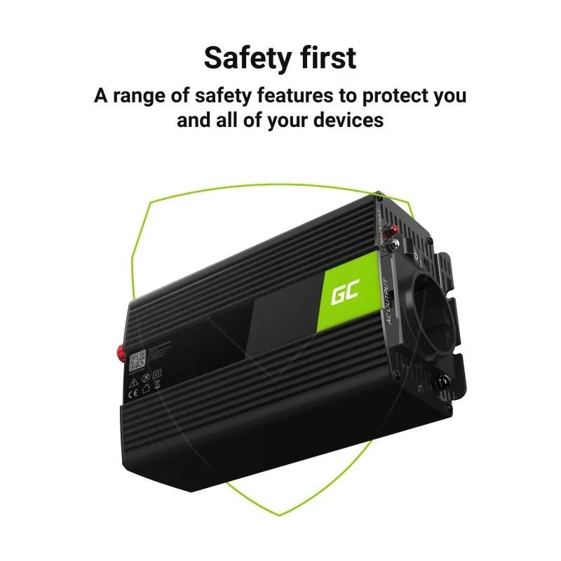 Invertor de tensiune 12V la 230V 300W Greencell INV01DE - imagine 5