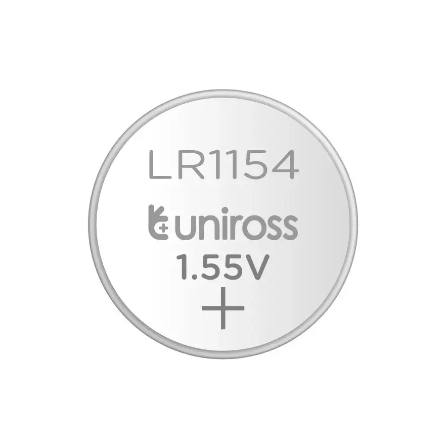 Set baterii buton alcaline Uniross AG13 /LR1154 /LR44 10buc/blister U10AG13ALKALINE - imagine 2