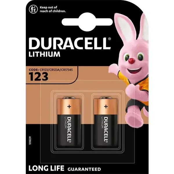 Set 2 baterii CR123 3V LITIU DURACELL 16.8x3.45mm