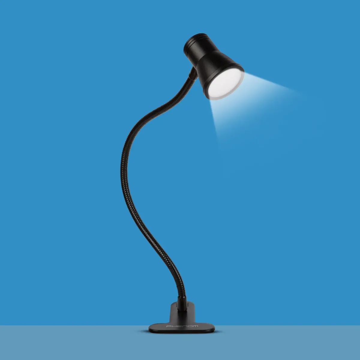 Lampa LED de birou flexibila cu clema/ USB/ 500lm reglaj intensitate si temperatura de culoare/ negru Phenom 20258 - imagine 2