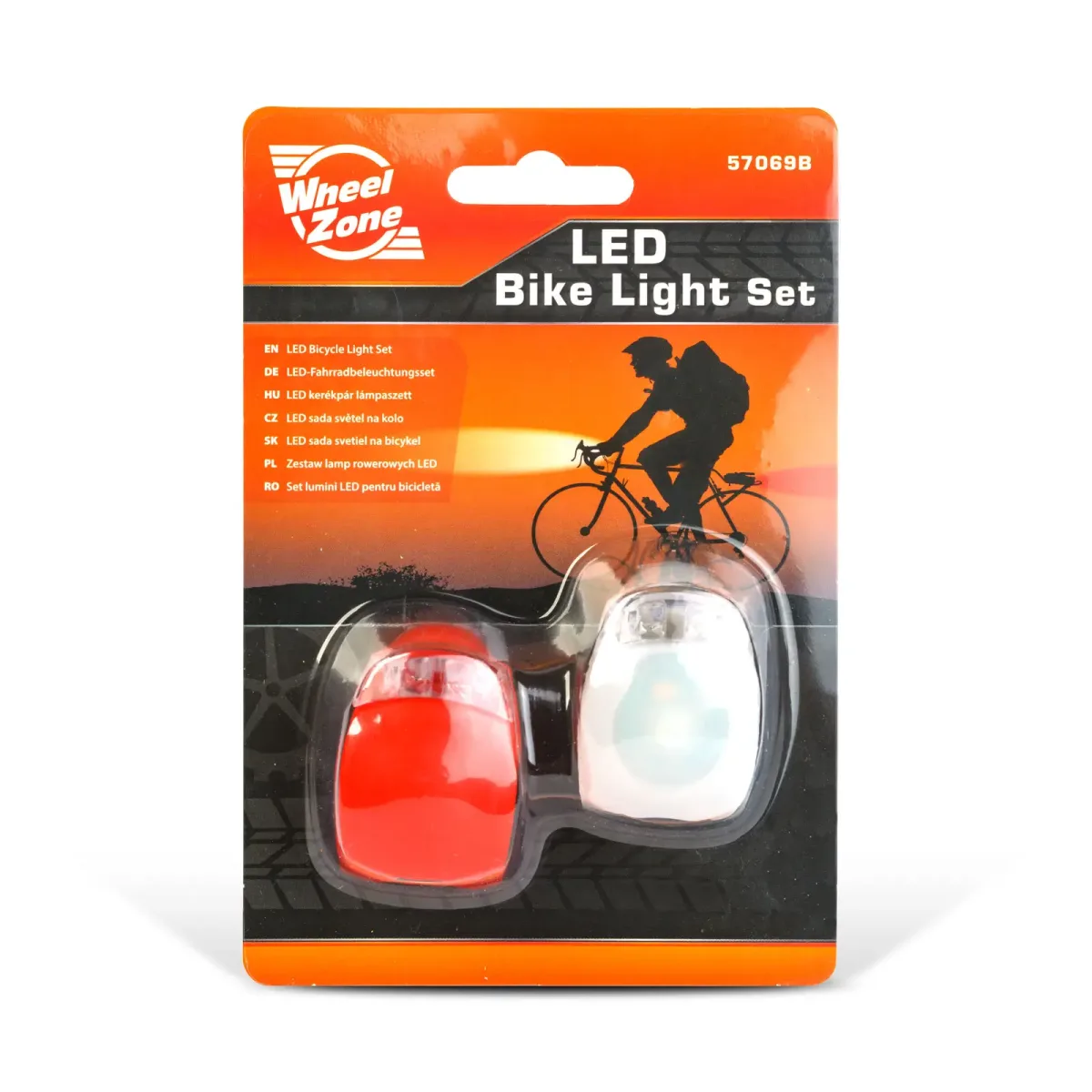 Set lumini LED pentru bicicleta TPE rezistent la apa/ 2buc fata si spate 57069B - imagine 4