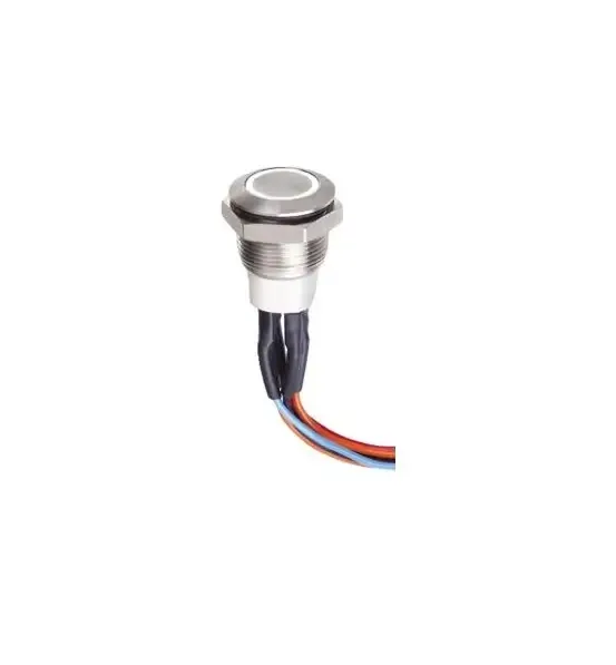 Intrerupator buton LED verde SW 1 ON-OFF cu retinere metal 12mm 12-24V - imagine 2