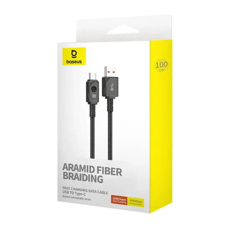 Cablu alimentare /date 100W USB - USB-C 1m Fast Charge Baseus P10355801111-00 - imagine 2