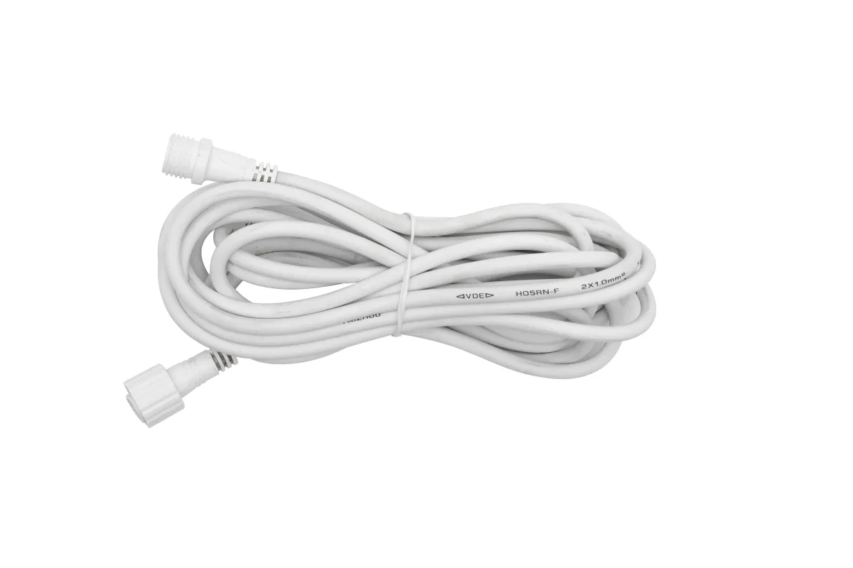 Cablu prelungitor 5m alb pentru instalatii luminoase Home KTTW5