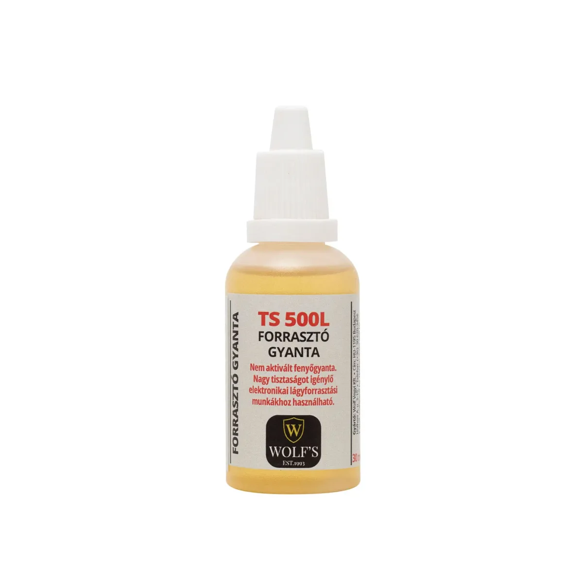 Rasina de lipit lichida fara acid pentru sudare electronica de precizie 30ml WOLFS TS 500L