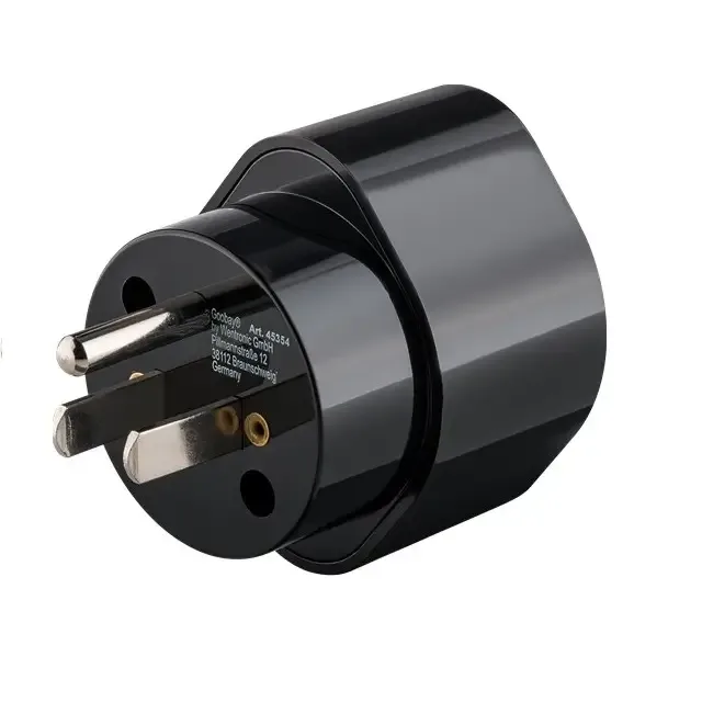 Adaptor calatorie CEE 7/3 Schuko mama la priza US /Japonia Tip B /NEMA 5-15 /3 pini negru - imagine 2