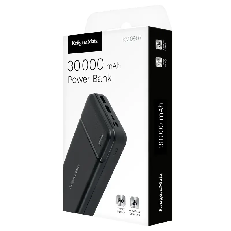 Power Bank 30000mAh Li-Poly Kruger&Matz KM0907 - imagine 3