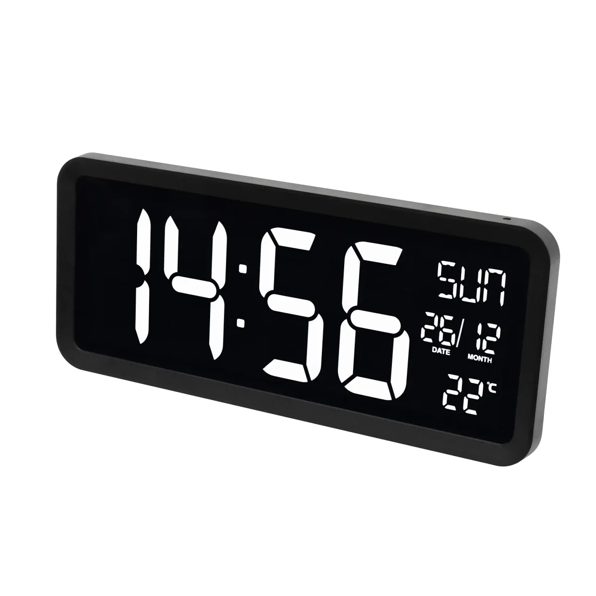 Ceas gigant de masa /perete cu LED cu termometru 37x16x3.9cm Home LTCJUMBO