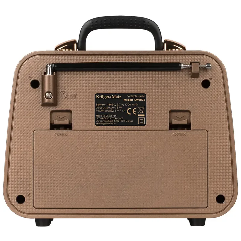Radio portabil analog AM /FM /SW 5W 185x77.5x150mm Kruger&atz KM0833 - imagine 3