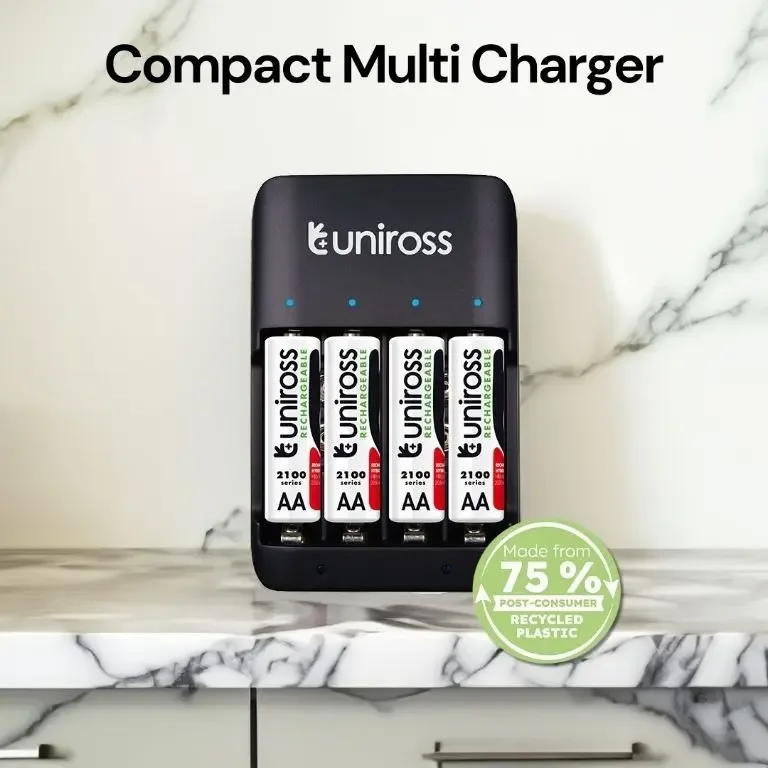 Incarcator Ni-MH AA /AAA /9V Uniross UCU009A + 4x AA 2100mAh - imagine 3