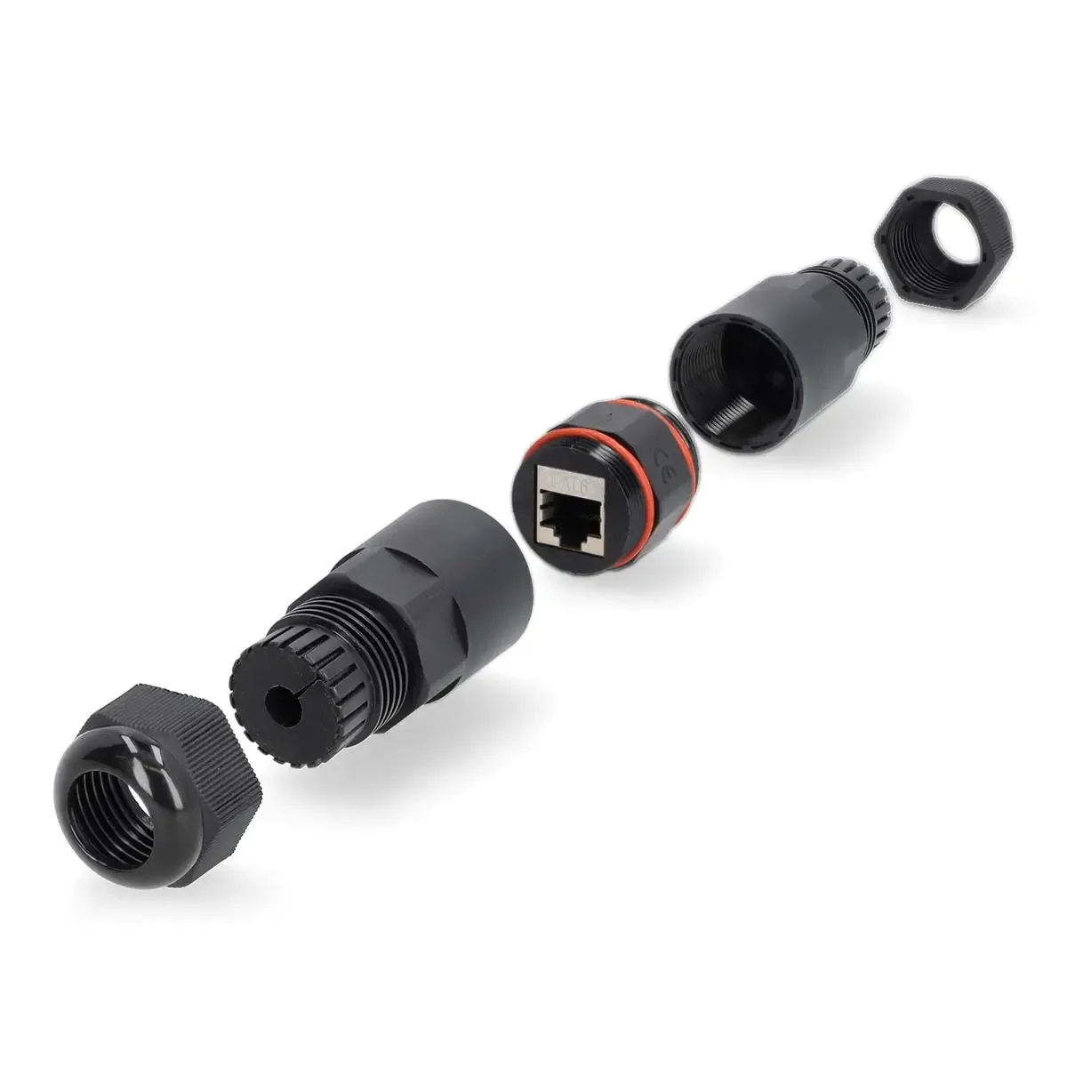 Adaptor cuplaj de exterior Cat6 RJ45 mama-mama FTP Nedis CCGB89850BK