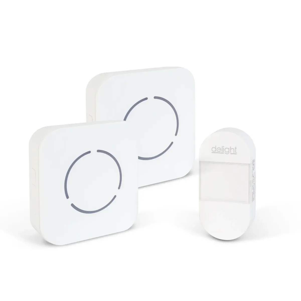 Sonerie fara fir Kinetic fara baterii 1 buton +2 receptoare alb delight 55331WH-2 - imagine 4