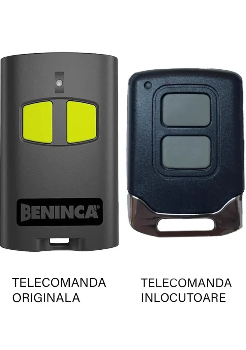 Telecomanda poarta garaj 2 butoane cod saritor frecventa 433.92 Mhz - Beninca TO.GO2VA (800)