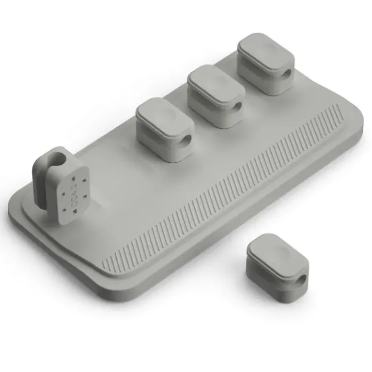 Set organizator de cabluri Well magnetic pentru 5 cabluri gri ORG-CABLE-M0305GY-WL - imagine 2