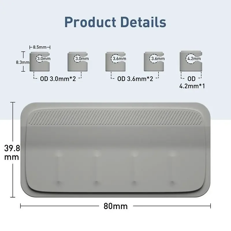 Set organizator de cabluri Well magnetic pentru 5 cabluri gri ORG-CABLE-M0305GY-WL - imagine 7