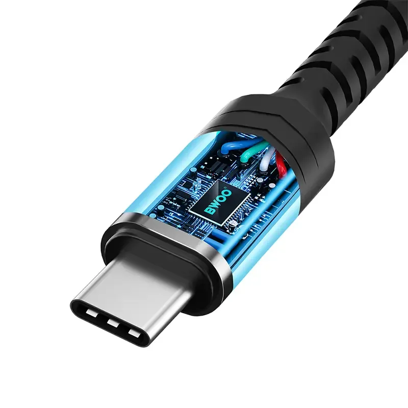 Adaptor audio USB-C tata - JACK 3.5 mm mama 10cm negru BWOO BO-BZ47 - imagine 2