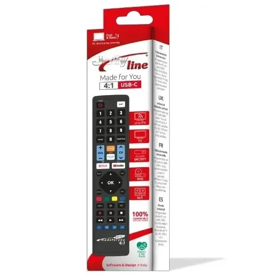 Telecomanda universala programabila prin USB-C 4:1 Jolly Made For You 1771USB20250718 - imagine 2