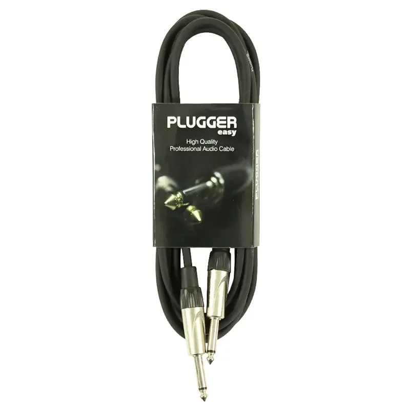 Cablu audio Professional Jack 6.35 mm tata stereo - Jack 6.35 mm tata stereo 3m PLUGGER PLU CABS JMSJMS 3M00 EAS - imagine 2