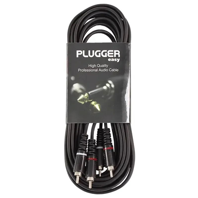 Cablu audio Professional 2x RCA tata - 2x RCA tata 6m PLUGGER PLU CABB RM0RM0 6M00 EAS - imagine 2