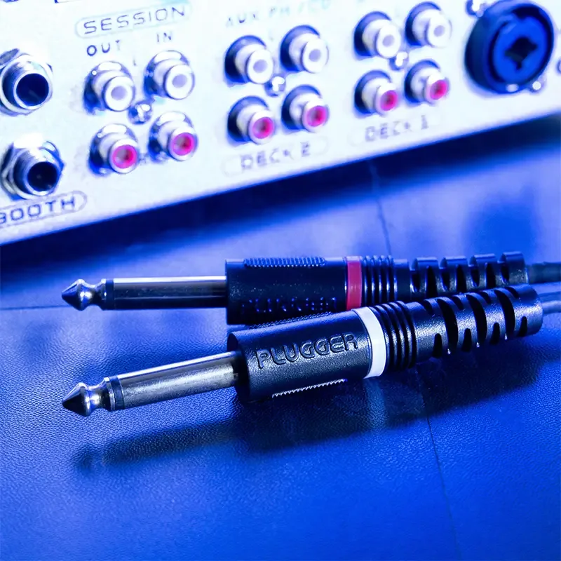Cablu audio Professional 2 x Jack 6.35 tata mono - 2x Jack 6.35 tata mono 6m PLUGGER PLU CABB JMMJMM 6M00 EAS - imagine 3