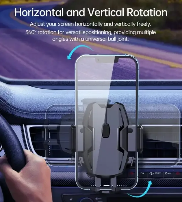 Suport auto universal pentru telefon prindere pe bord /parbriz sau ventilatie brat telescopic H043 Choetech - imagine 9