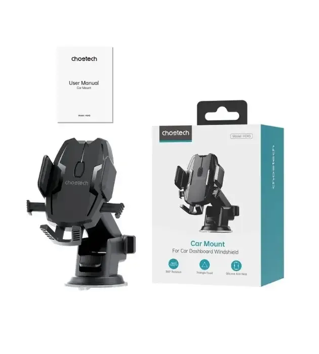 Suport auto universal pentru telefon prindere pe bord /parbriz sau ventilatie brat telescopic H043 Choetech - imagine 4
