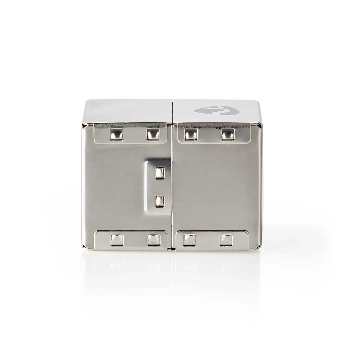 Adaptor prelungitor de retea Nedis CCBW89011ME Gigabit Cat6 RJ45 8P8C mama - RJ45 8P8C mama ecranat metal - imagine 2