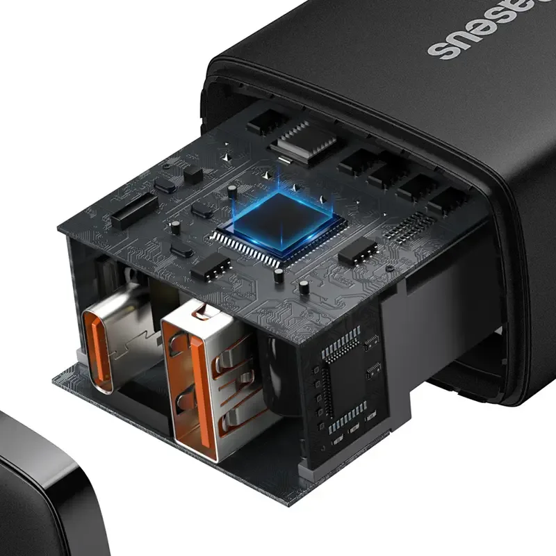Incarcator retea QC3.0 20W BASEUS CCXJ-B01 USB-C + USB-A - imagine 2