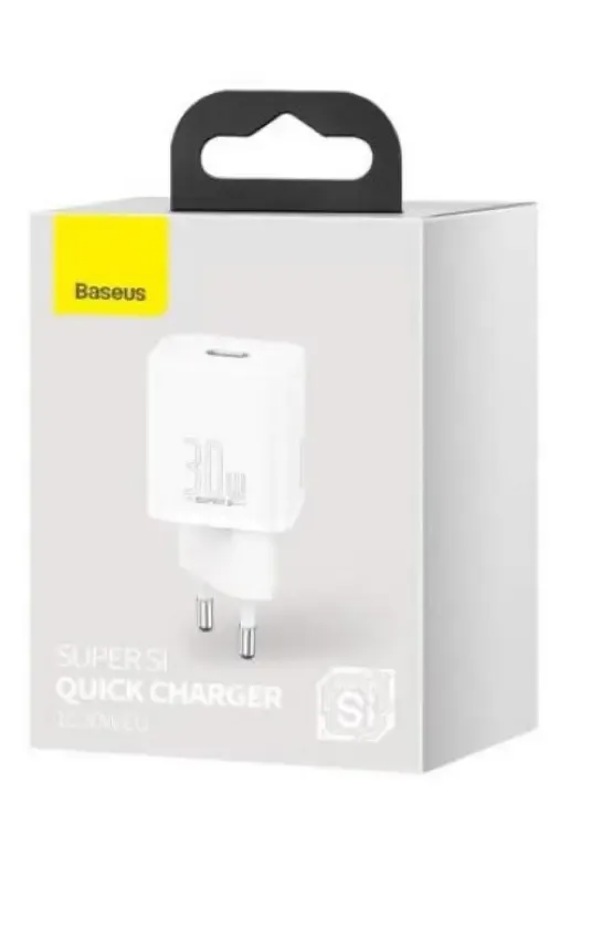 Incarcator retea Baseus Super Si CCSUP-J02 Quick Charge 30W 1x USB Type-C 5V /3A alb - imagine 3
