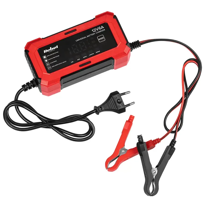 Incarcator Plumb-acid AGM GEL 2-100Ah 13.8-14.9V /LiFePO4 14.6V Functie REPAIR Display LED Rebel BAT1155