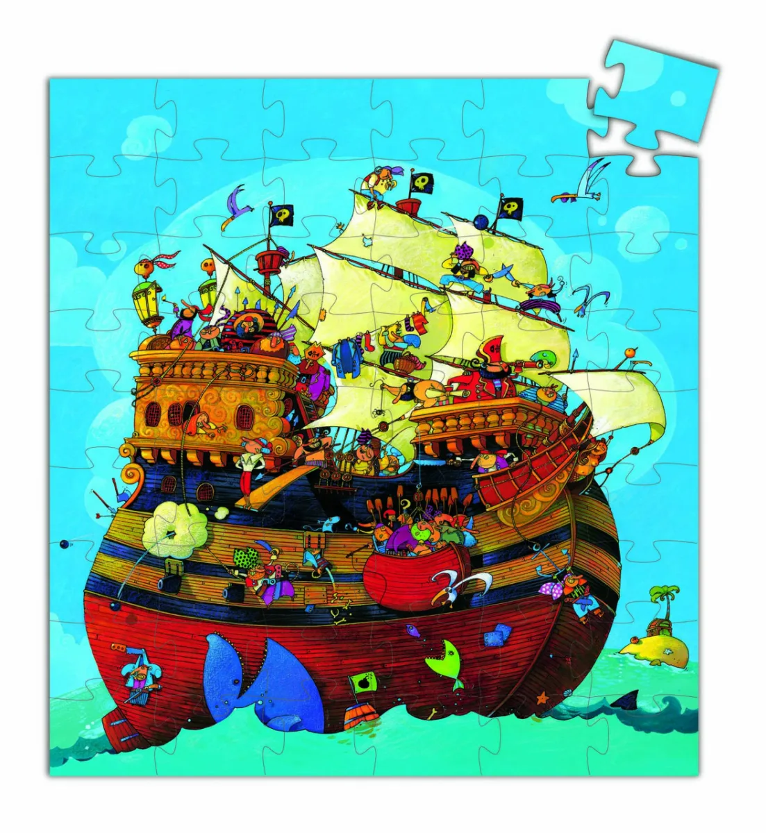 Puzzle Corabia Barbarossa, Djeco - imagine 2