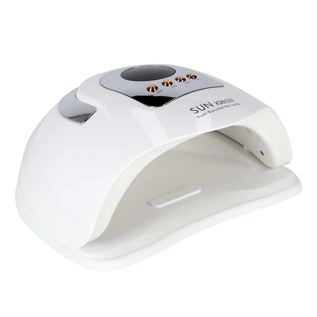 Lampa UV pentru unghii, model "SUN X26 MAX", pentru manichiura, unghii hibride și unghii cu gel, 81 de LED-uri. 380 W, culoare Alba, pentru uz personal sau profesional