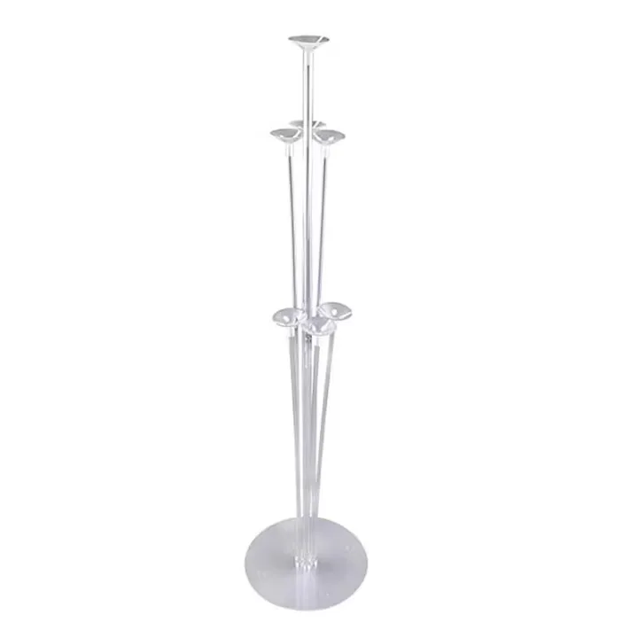 Suport transparent baloane Macvi®, 7 baloane, 3 niveluri, decor petrecere, nunta, botez, aniversare, centru masa