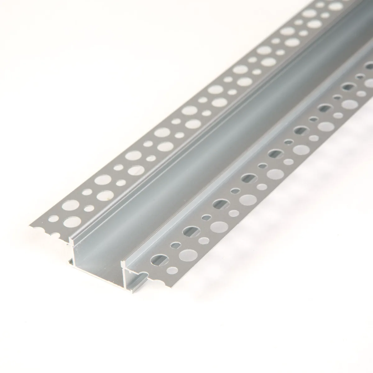 Profil aluminiu LED incastrat rigips 1 m, profil LED tencuibil pentru banda LED, canal LED - imagine 4