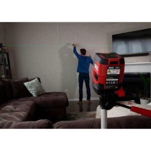 SKIL 1912 AA Nivela laser cu linie n cruce, lumina verde, raza actiune 20m, prindere trepied 1/4, Accu Li-Ion, include incarcator micro USB si clema de prindere
