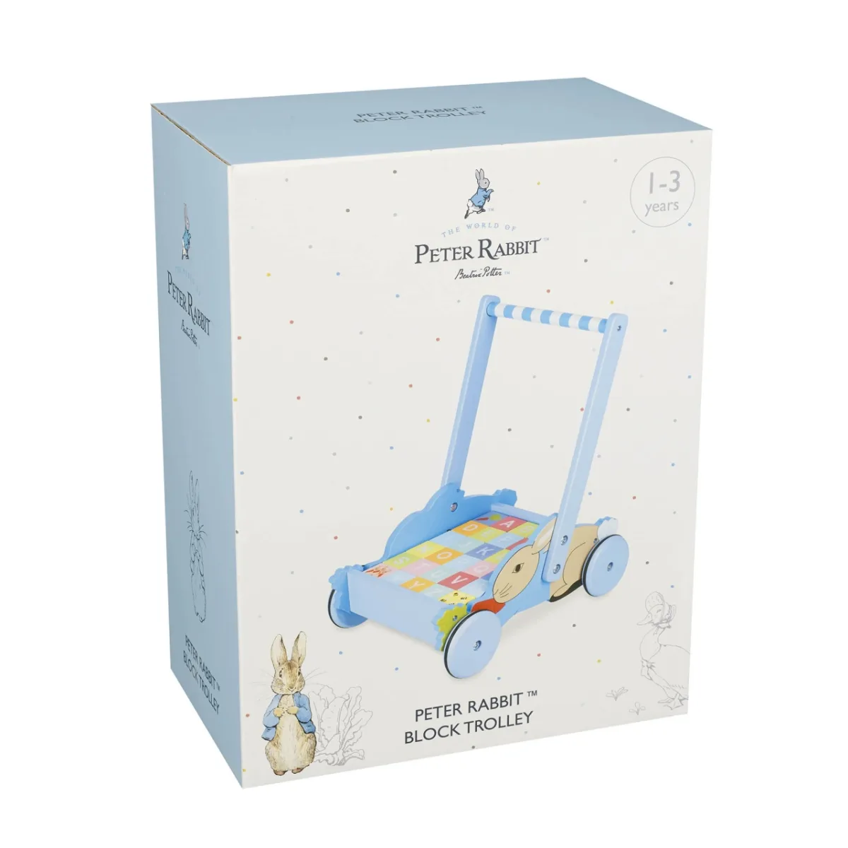 Carucior cu cuburi Peter Rabbit™, Orange Tree Toys