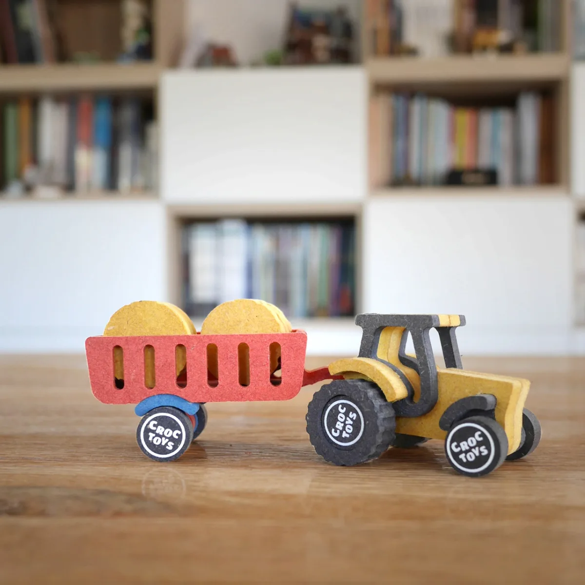 Set de constructie Ferma cu tractor Nathan, Croc toys - imagine 3