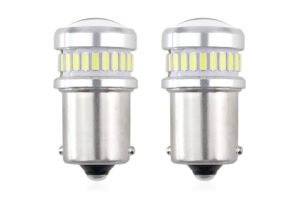 Set becuri auto cu LED CANBUS compatibil P21 R5W/R10W 30 SMD Alb 12V/24V, destinat competitiilor auto sau off-road