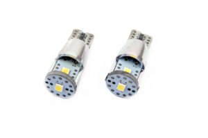 Set becuri auto cu LED CANBUS compatibil T10e W5W 3 SMD ALU Alb 12V/24V, destinat competitiilor auto sau off-road